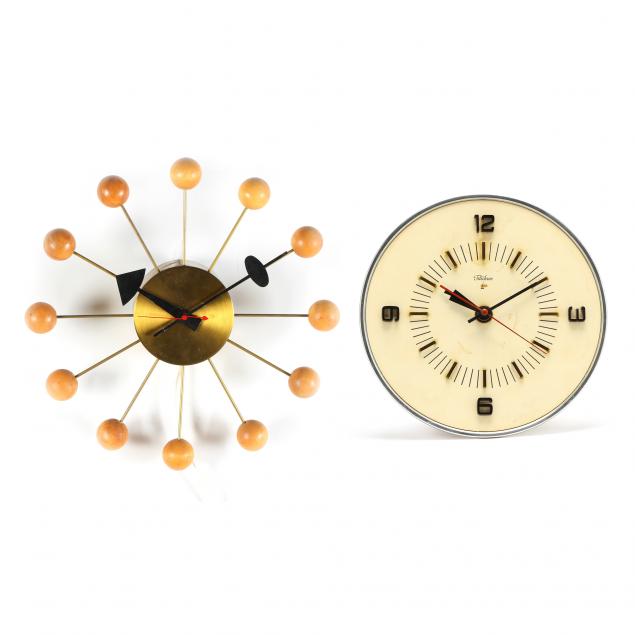 two-mid-century-clocks