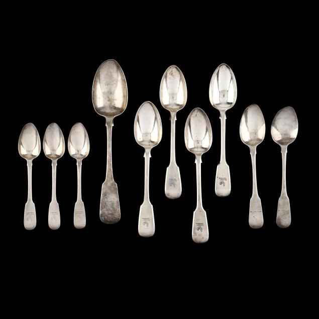 a-collection-of-ten-georgian-irish-silver-spoons-19th-century
