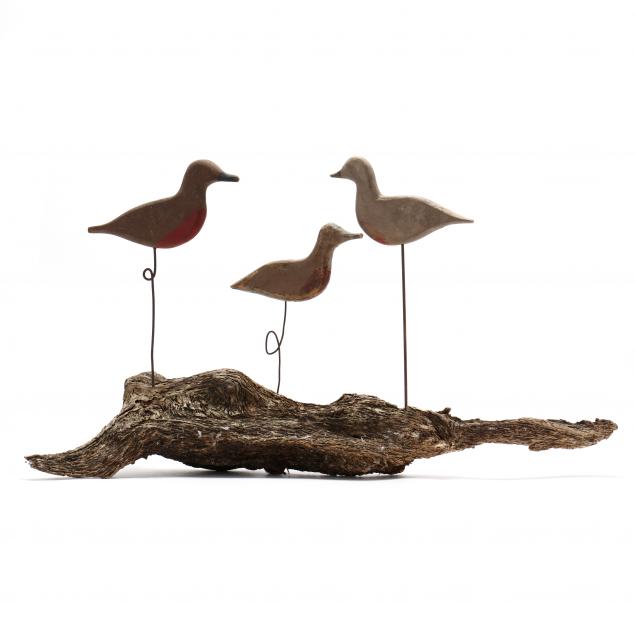 julian-hamilton-beach-robin-trio-mounted-on-driftwood