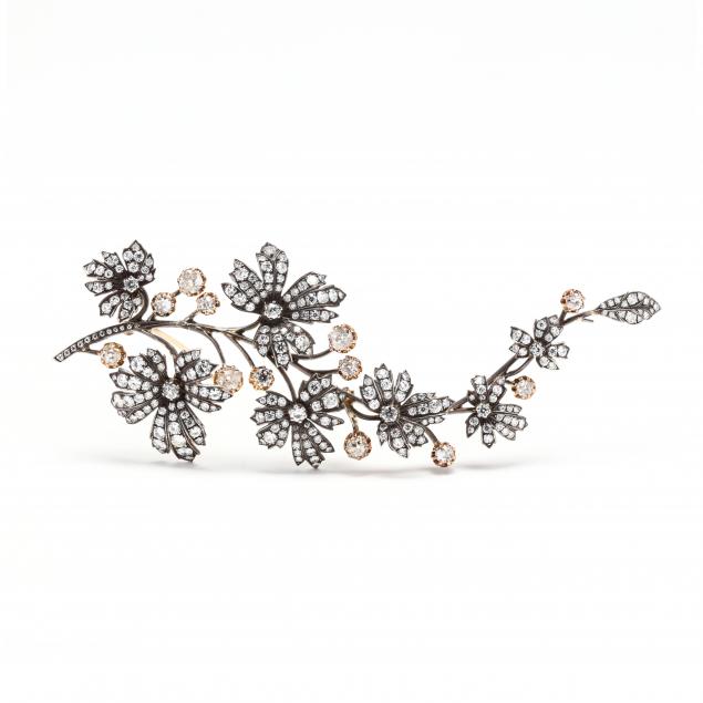 silver-topped-gold-diamond-i-en-tremblant-i-spray-brooch