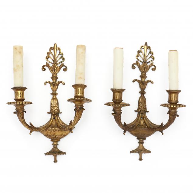 pair-of-regency-style-gilt-brass-wall-sconces