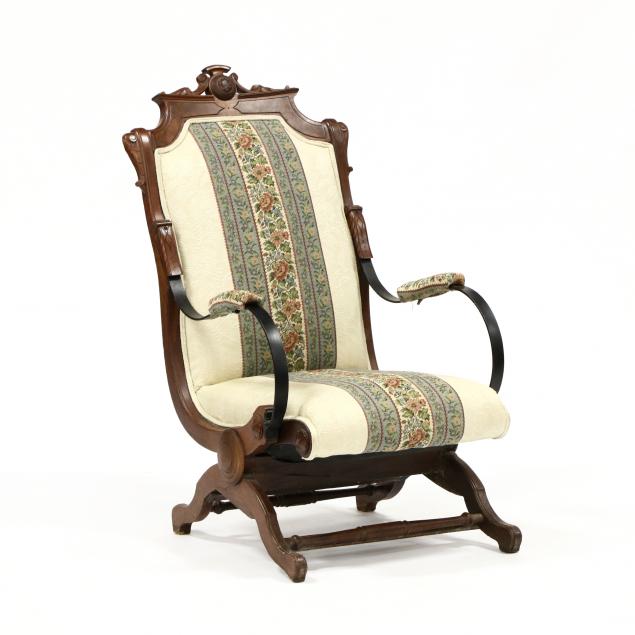 theodore-j-palmer-victorian-walnut-and-steel-rocking-chair