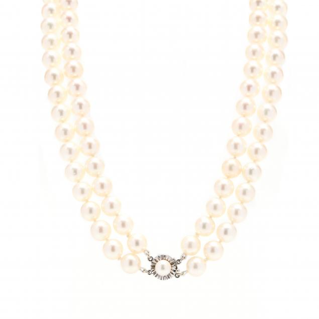 double-strand-pearl-choker-necklace-with-white-gold-and-pearl-clasp