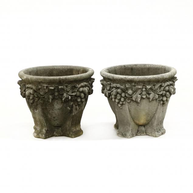 pair-of-cast-stone-garden-planters