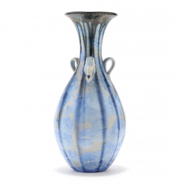 tall-crystalline-vase-phil-morgan-seagrove-nc