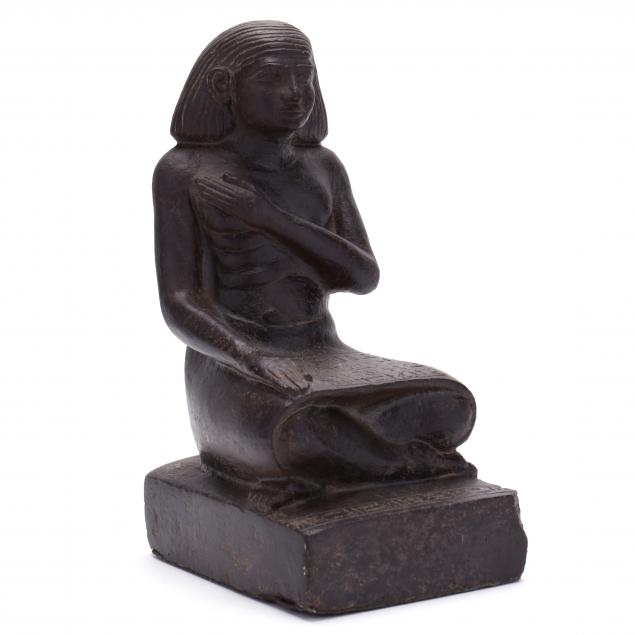 egyptian-style-statuette-of-a-seated-scribe