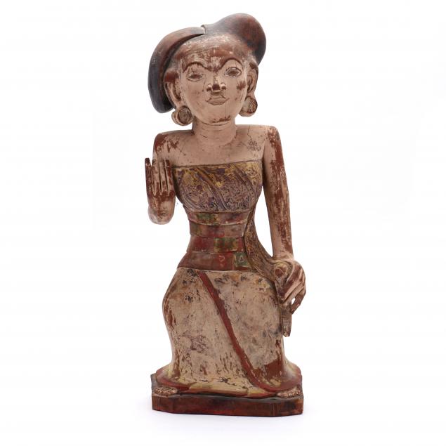 a-burmese-carved-polychrome-painted-wooden-figure