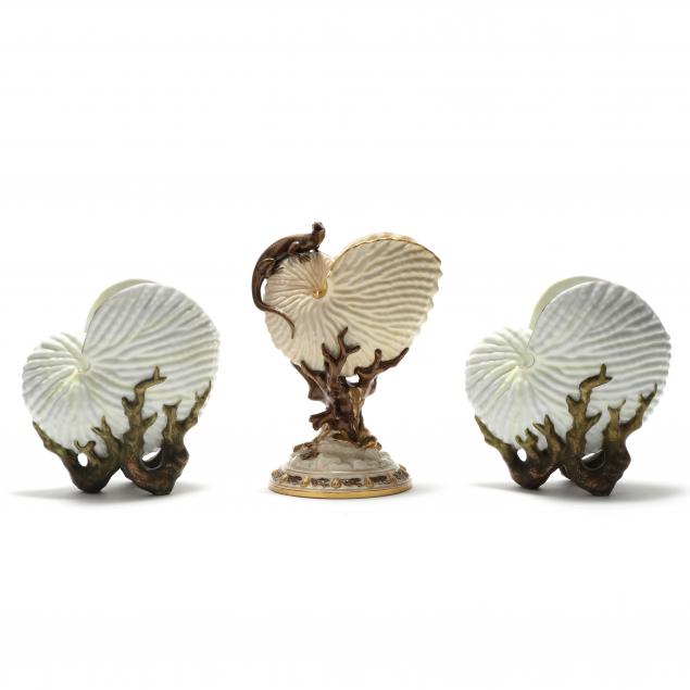 three-porcelain-nautilus-shell-vases