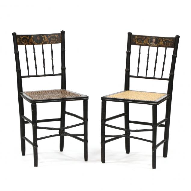 pair-of-regency-ebonized-and-painted-side-chairs