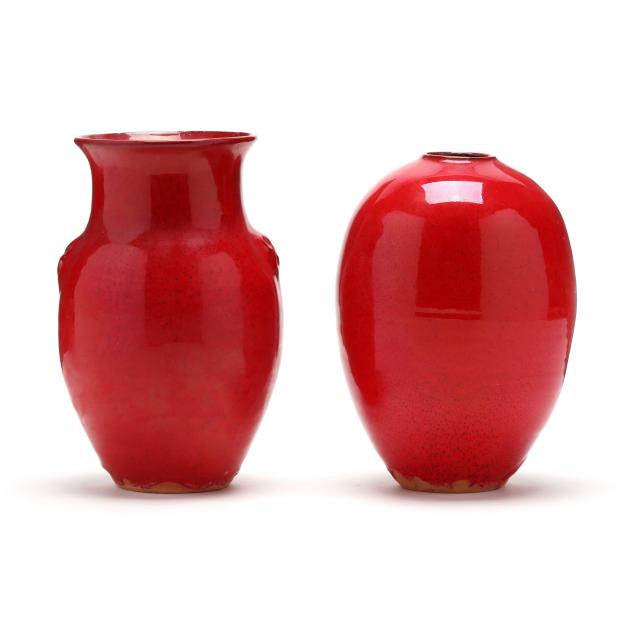 two-chinese-red-glazed-vases-ben-owen-iii-seagrove-nc-b-1968