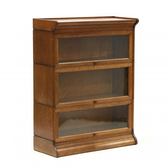 american-oak-three-stack-barrister-bookcase