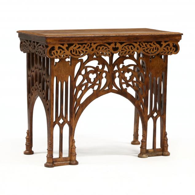 gothic-style-carved-oak-altar-table