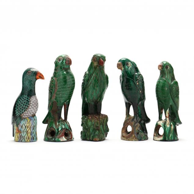 a-group-of-chinese-green-glazed-parrots