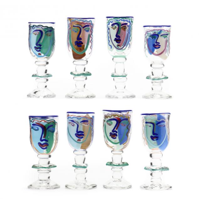 bernstein-nc-eight-i-face-i-art-glass-goblets