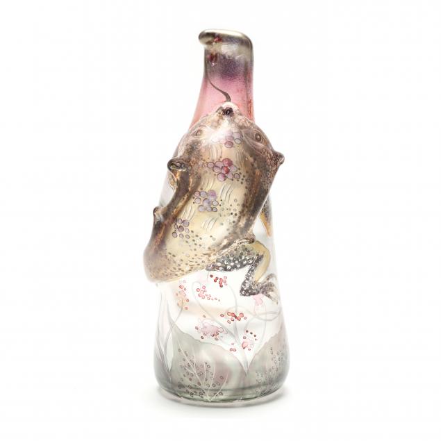 h-brunner-german-20th-century-art-glass-tadpole-vase