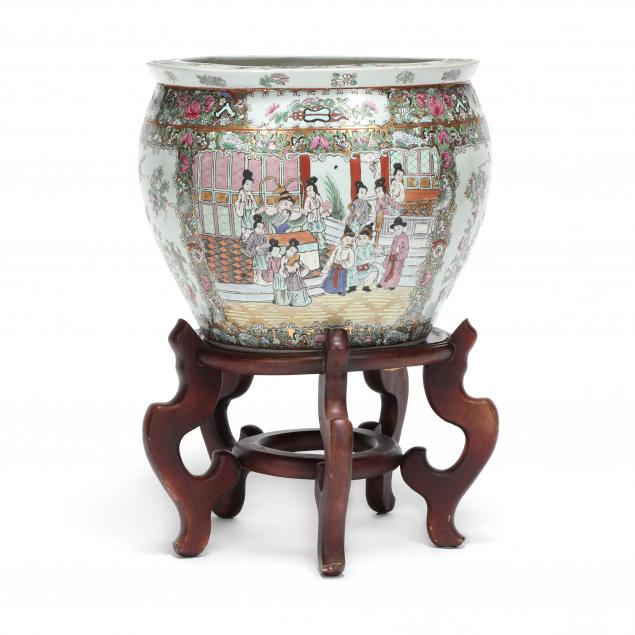 a-chinese-export-rose-medallion-fish-bowl-with-stand