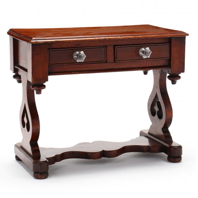 miniature-english-classical-two-drawer-work-table