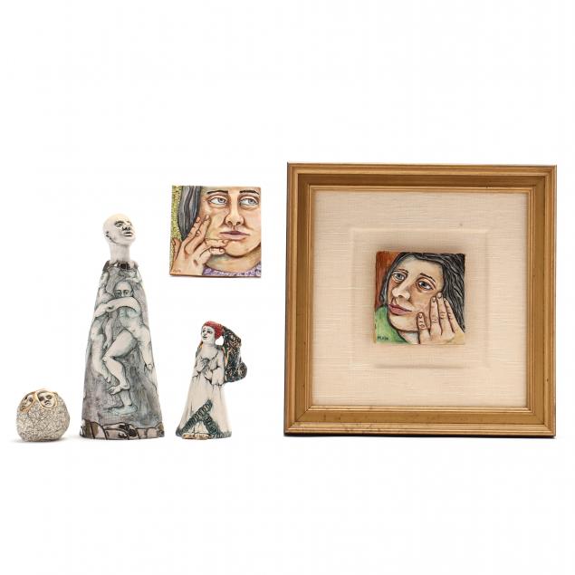 five-ceramic-items-mary-lou-higgins-nc-1926-2012