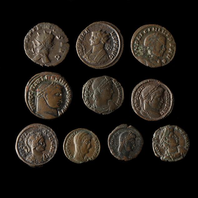 roman-imperial-ten-small-bronzes-3rd-4th-century-a-d