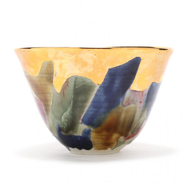 gold-luster-celebration-bowl-sally-bowen-prange-nc-1927-2007