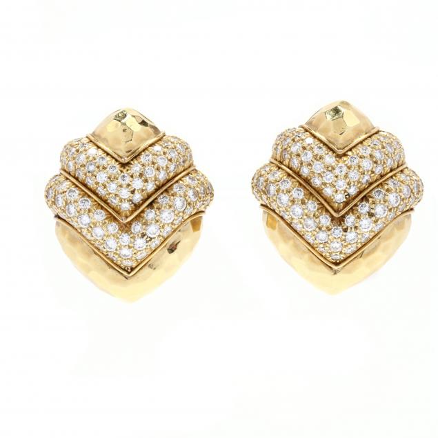 gold-and-diamond-earrings-signed