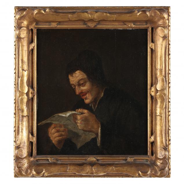 antique-dutch-school-painting-of-a-man-reading