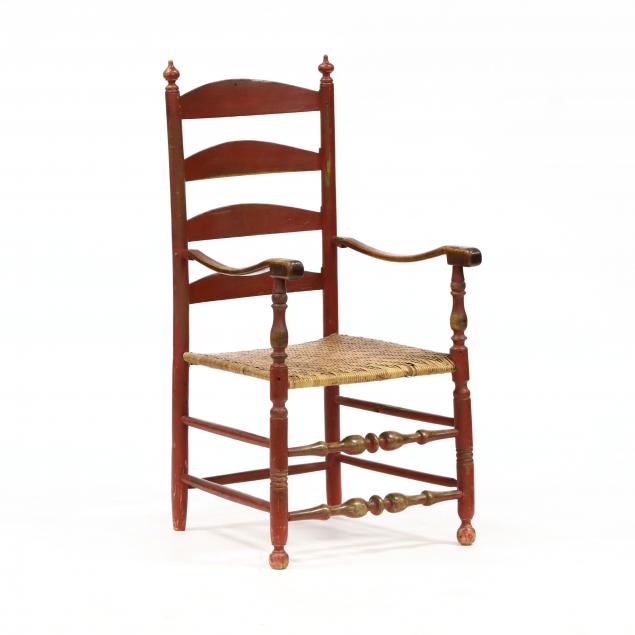 american-queen-anne-ladder-back-painted-armchair