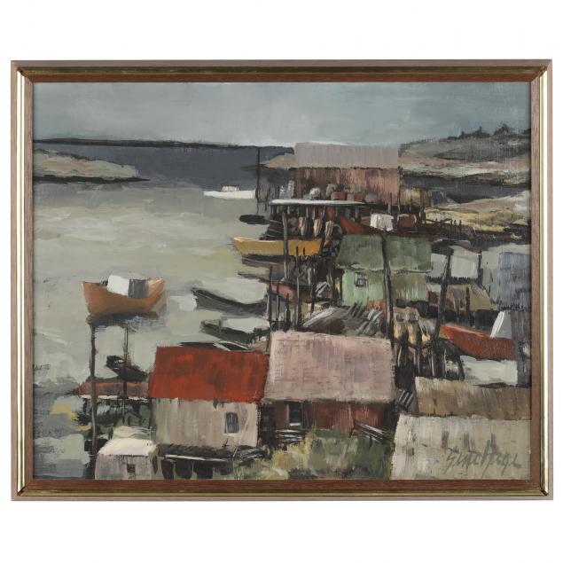 gene-hege-nc-1940-2003-i-fishing-village-i