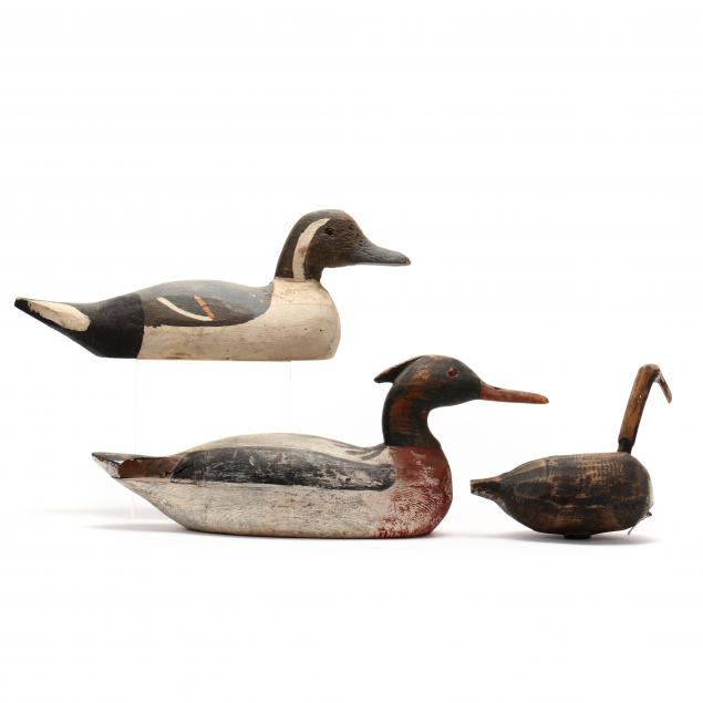 three-carved-vintage-decoys-including-norman-scott