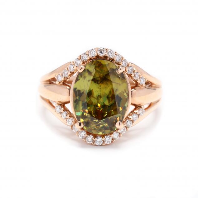 rose-gold-green-stone-and-diamond-ring