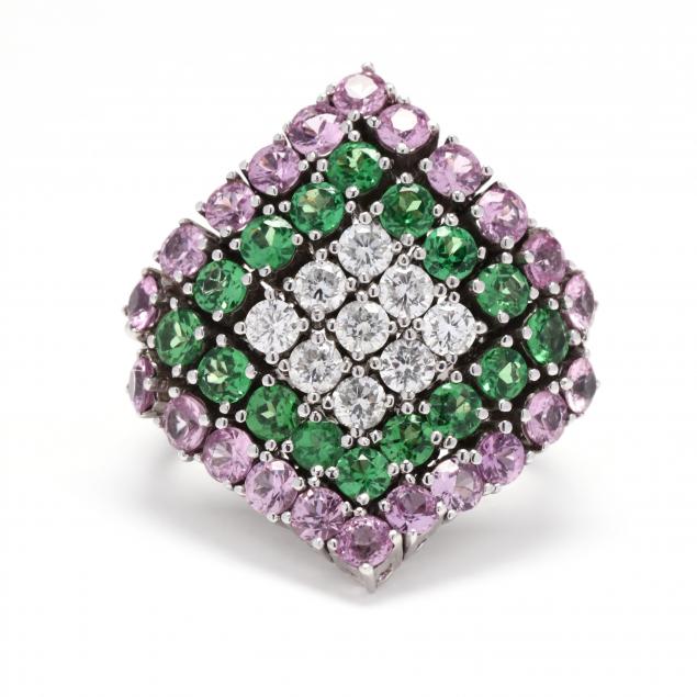 white-gold-and-gem-set-ring