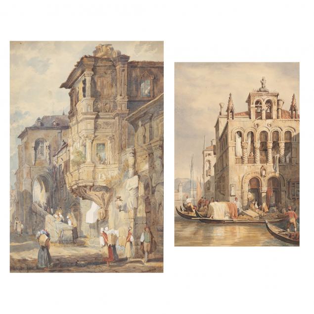 samuel-prout-british-1783-1852-two-continental-scenes