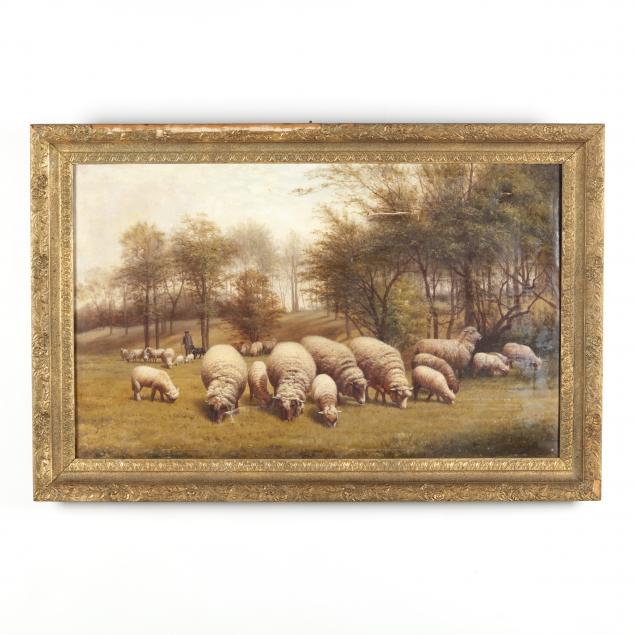 antique-pastoral-painting-with-sheep