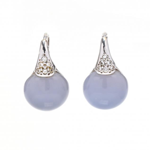 white-gold-blue-chalcedony-and-diamond-earrings