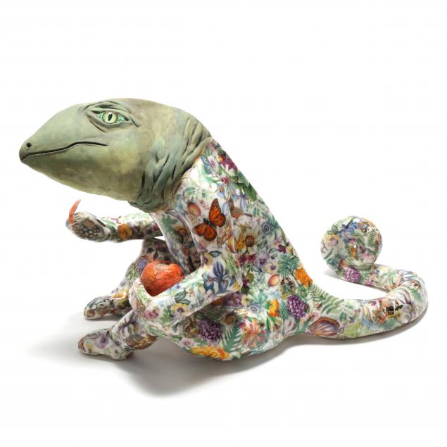 large-ceramic-iguana-sculpture-carol-gentithes-seagrove-nc