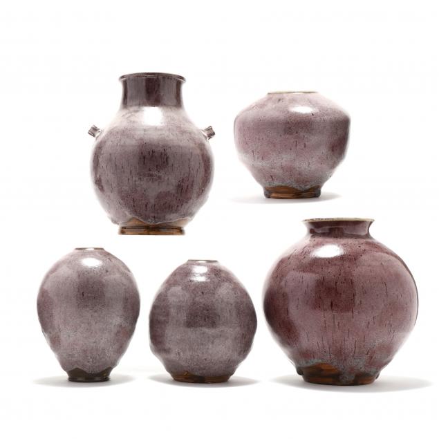 a-selection-of-early-purple-glazed-vases-ben-owen-iii-seagrove-nc-b-1968