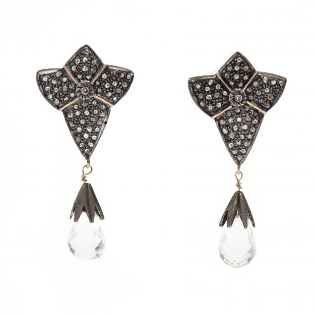 silver-gold-and-gem-set-earrings
