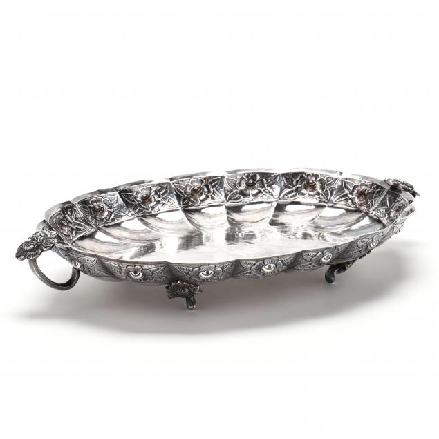sanborns-i-aztec-rose-i-sterling-silver-footed-oval-tray