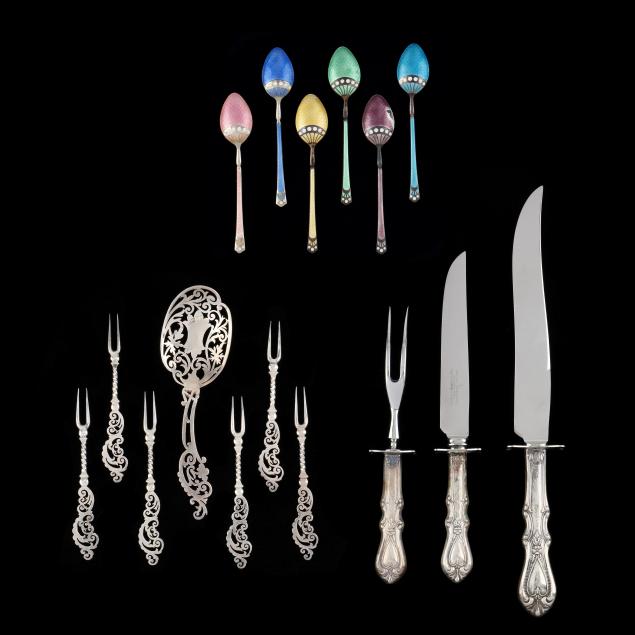 three-cased-sets-of-english-silver-flatware