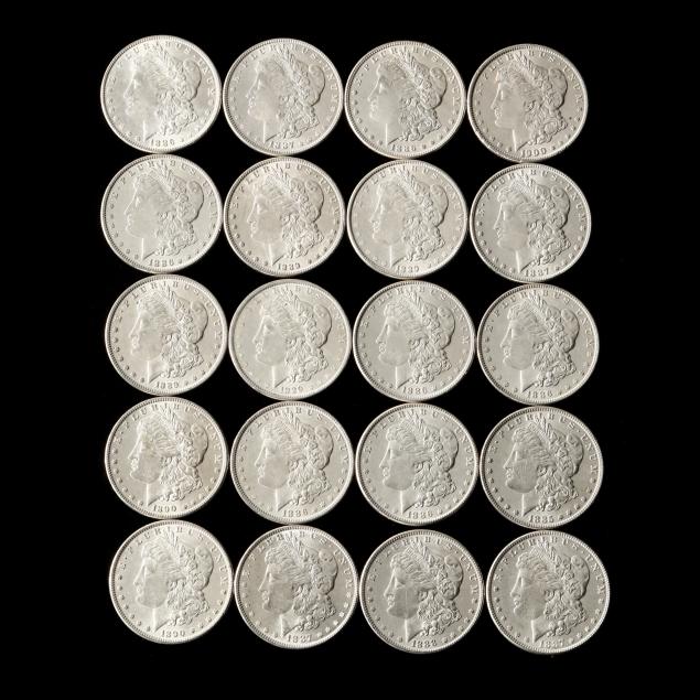roll-of-twenty-20-mixed-date-uncirculated-morgan-silver-dollars