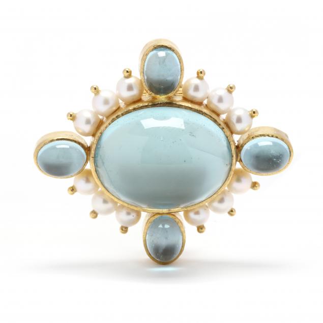 19kt-gold-aquamarine-and-pearl-brooch-pendant-elizabeth-locke