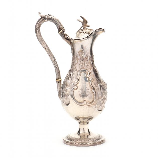 an-antique-english-silver-ewer-with-figural-chasing
