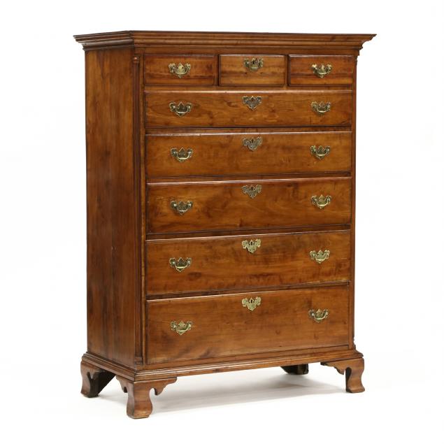 american-chippendale-cherry-tall-chest-of-drawers