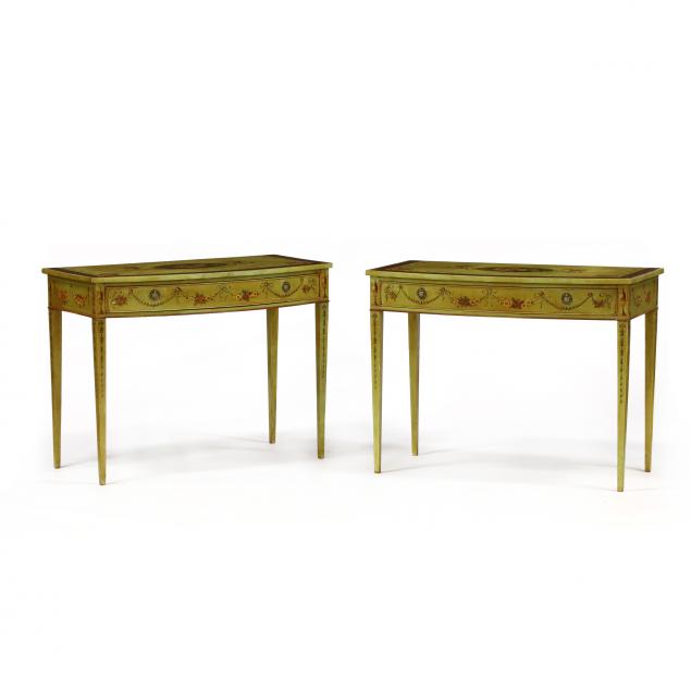 pair-of-adams-style-paint-decorated-console-tables