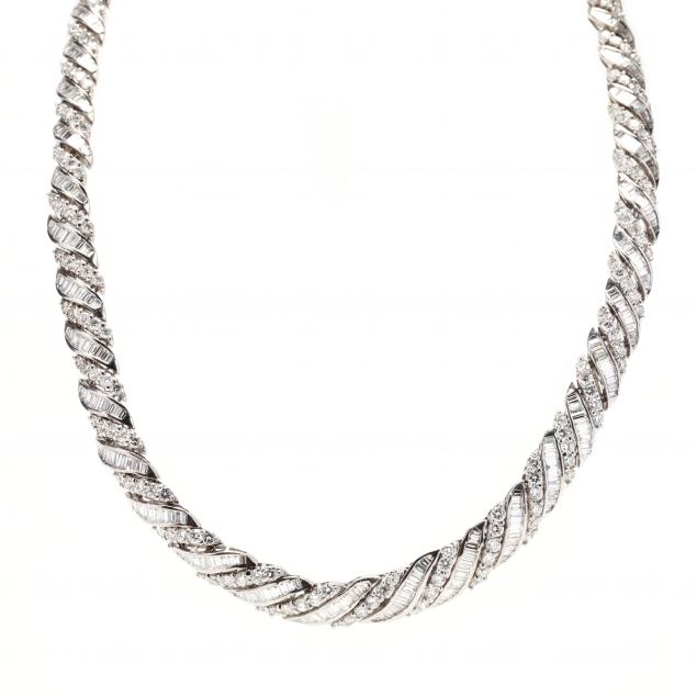 white-gold-and-diamond-necklace