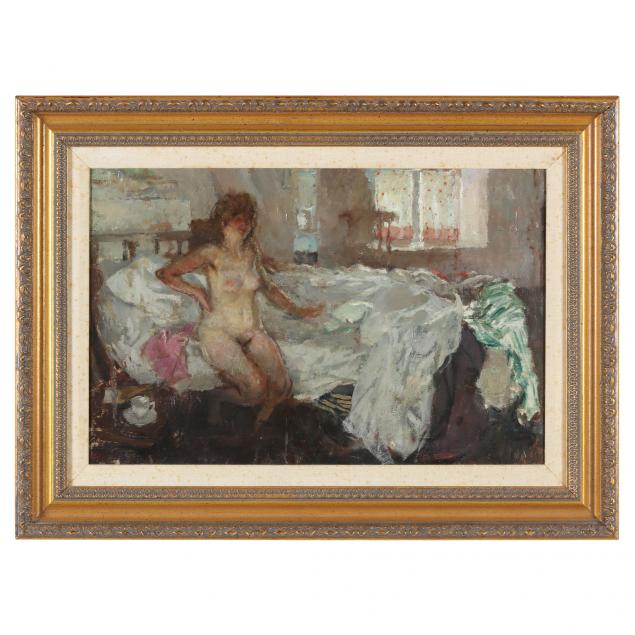 bernard-dunstan-british-1920-2017-i-getting-up-nude-stretching-morning-i