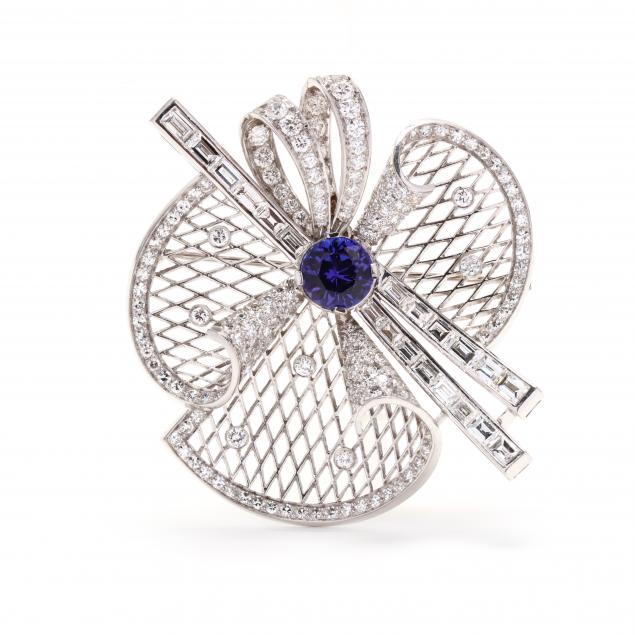 platinum-tanzanite-and-diamond-brooch-pendant