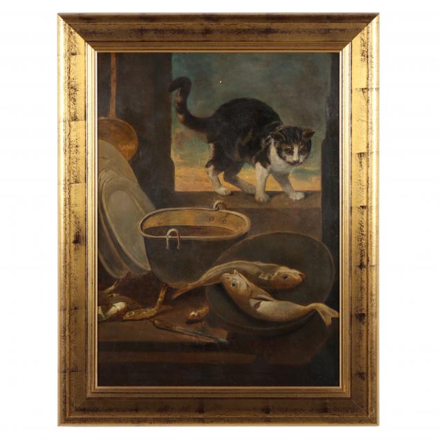 continental-school-19th-century-cat-with-a-fish-dinner