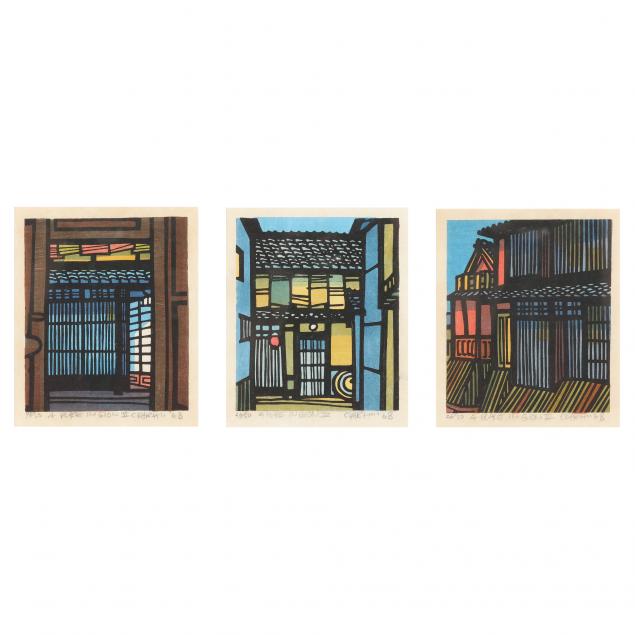clifton-karhu-japanese-1927-2007-three-woodblock-prints