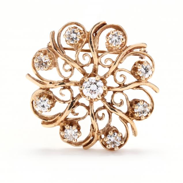 Gold and Diamond Brooch (Lot 2120 - Luxury Accessories, Estate Jewelry ...